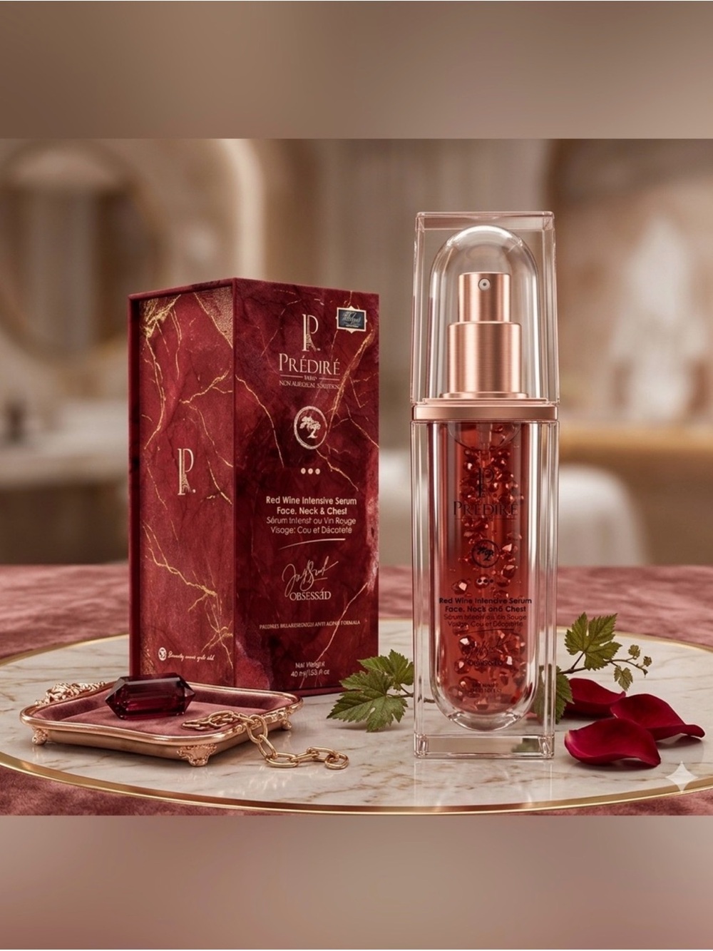 Predire Red Wine Intensive Serun for Face, Neck & Chest ~ Retail $985